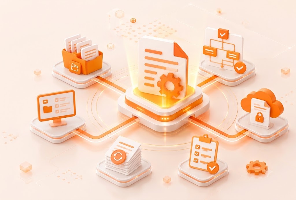 Document and workflow automation illustration