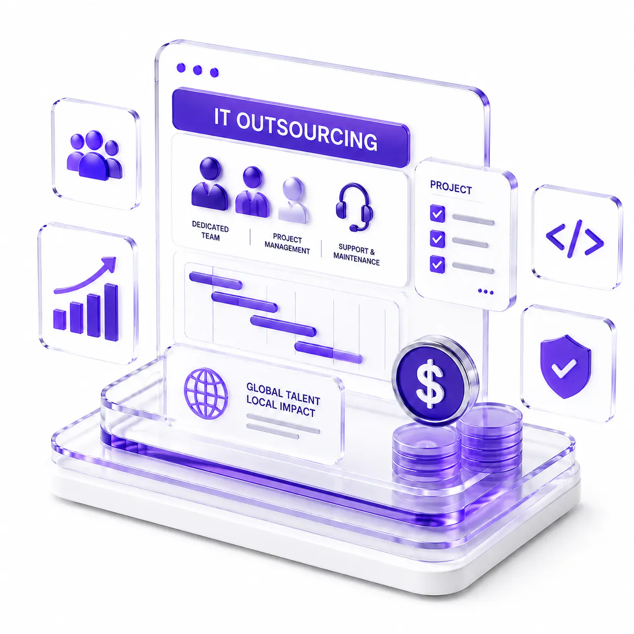IT outsourcing service illustration